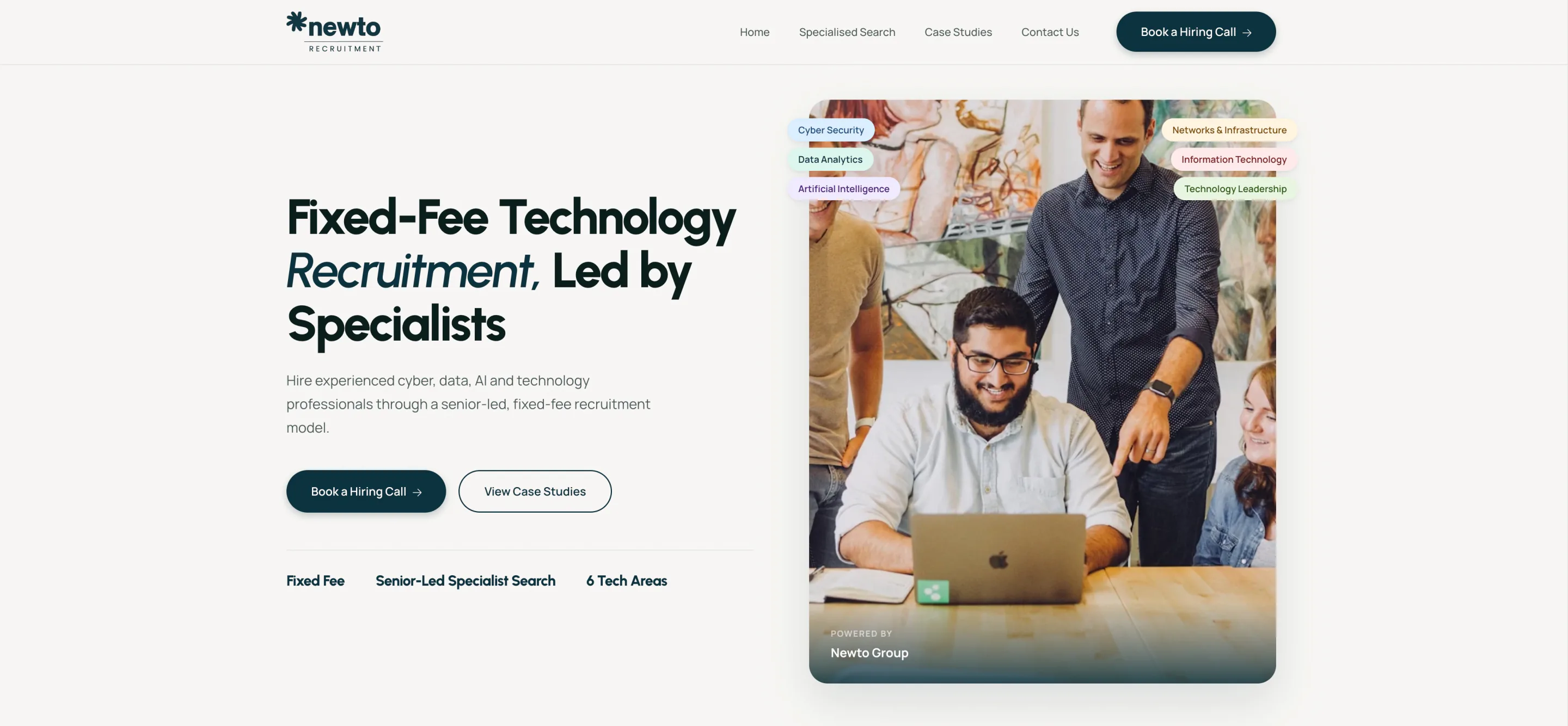 Newto Recruitment website preview