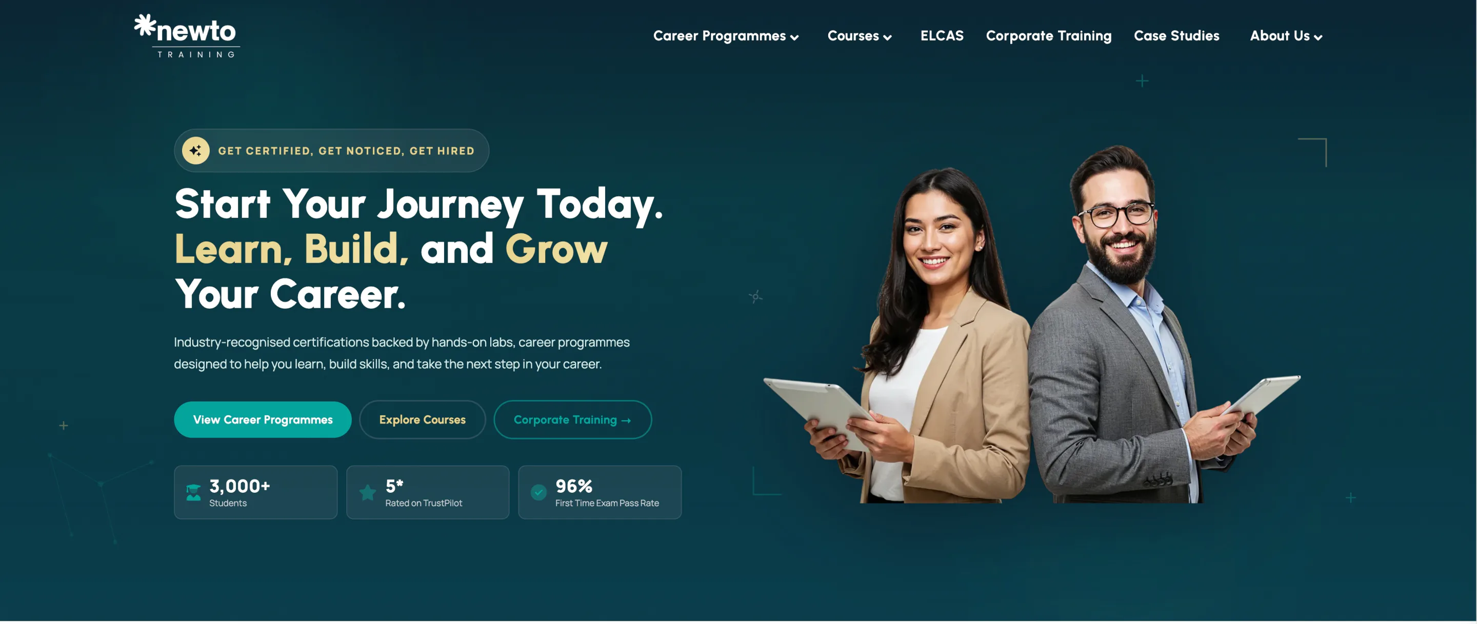Newto Training website preview