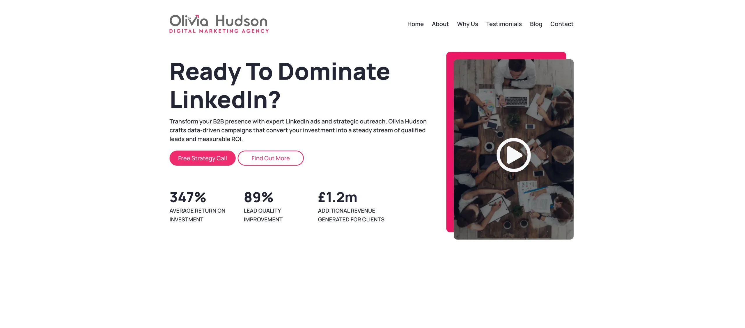 Olivia Hudson old website hero