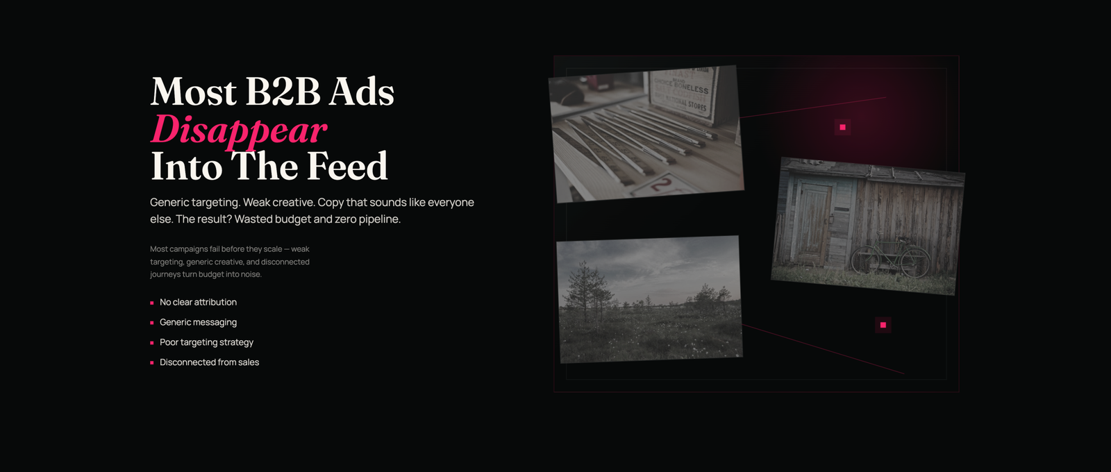 Olivia Hudson B2B ads section