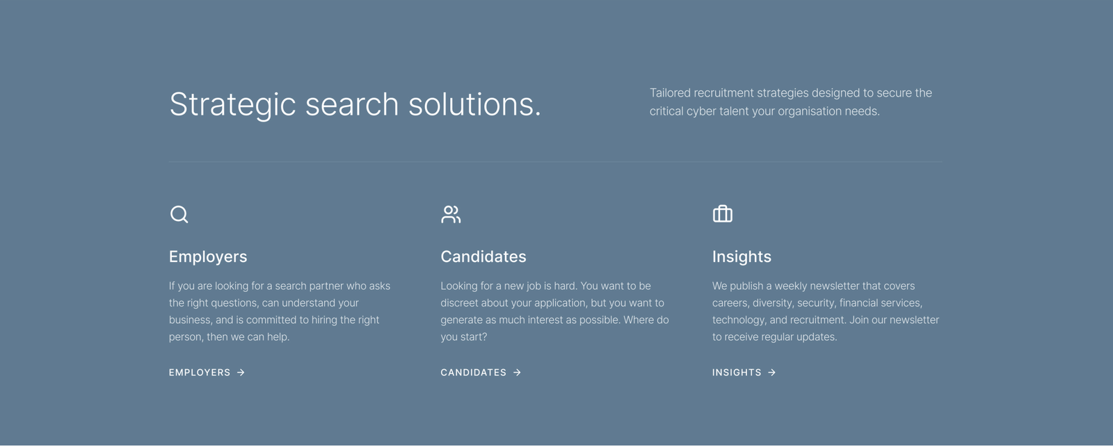 Silverdale Partners strategic search section
