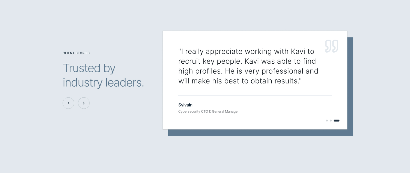 Silverdale Partners testimonial section